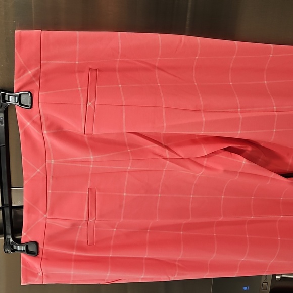 💕TRINA TURK💕 Carillo Pant ~ Windowpane Tropical Suiting Candy Pink 14 NWT - Picture 12 of 16